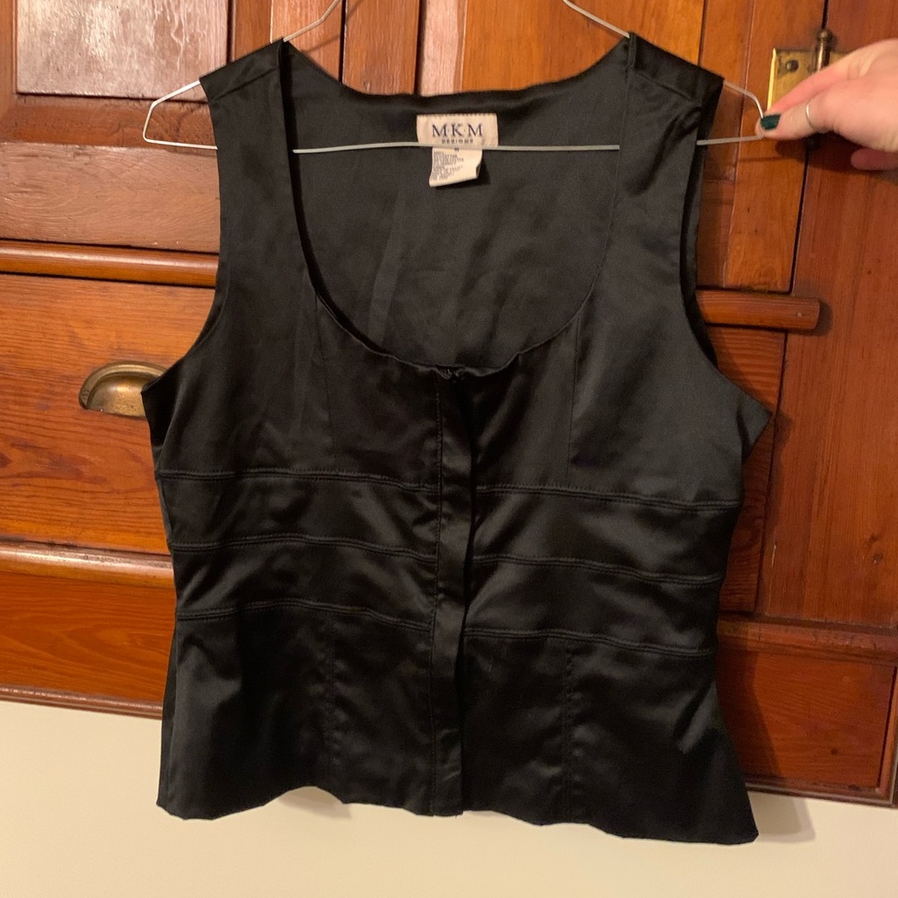 Zip up polyester blouse